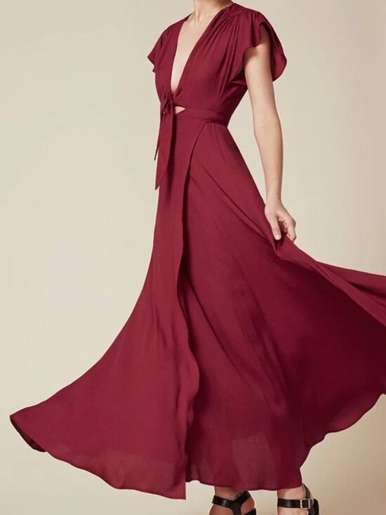 Reformation Dresses & Skirts - Reformation Orchid Wrap Dress in Red I Size 2